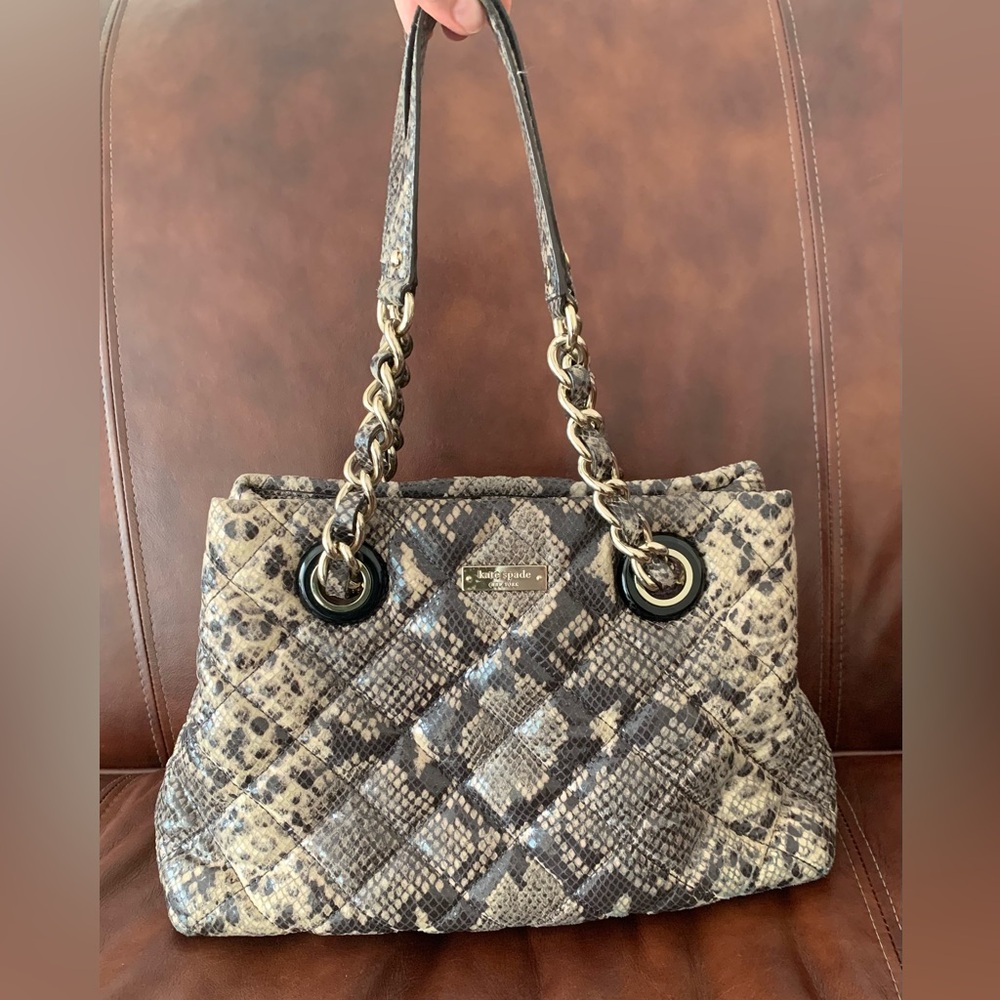 Kate Spade Maryanne Gold Coast Snake Skin Python Bag - Medium